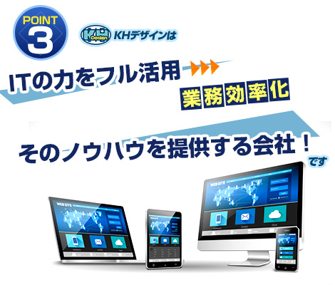 ITの力をフル活用→業務効率化、そのノウハウを提供する会社！です